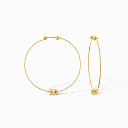 thin hoop with rondelle beads ①