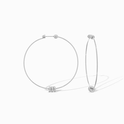 thin hoop with rondelle beads ①